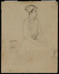 Noble assis, milieu du XVIIe siècle